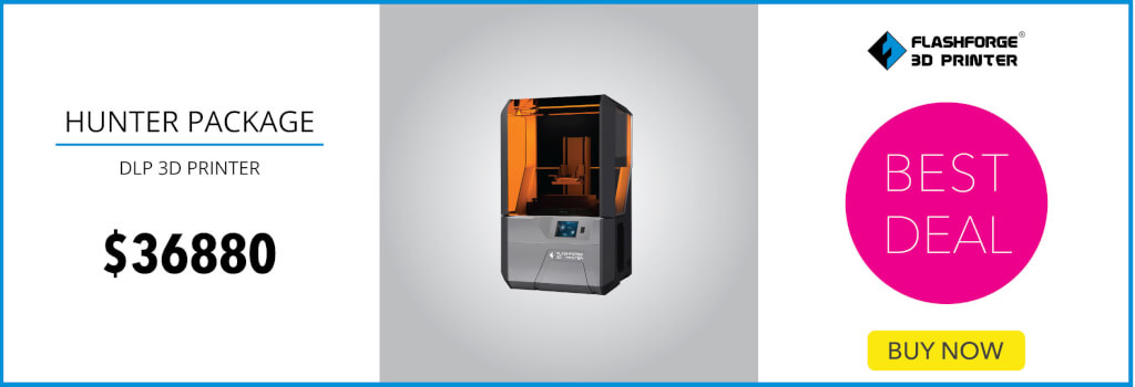 HUNTER DLP 3D printer promotion package