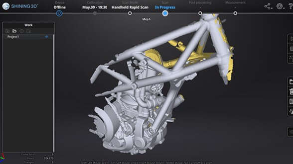 利用3D掃描客製化汽車和電單車部件