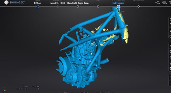 利用3D掃描客製化汽車和電單車部件